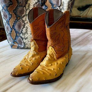 SOLD.  Gorgeous Child's Ostrich Cowboy Boots!